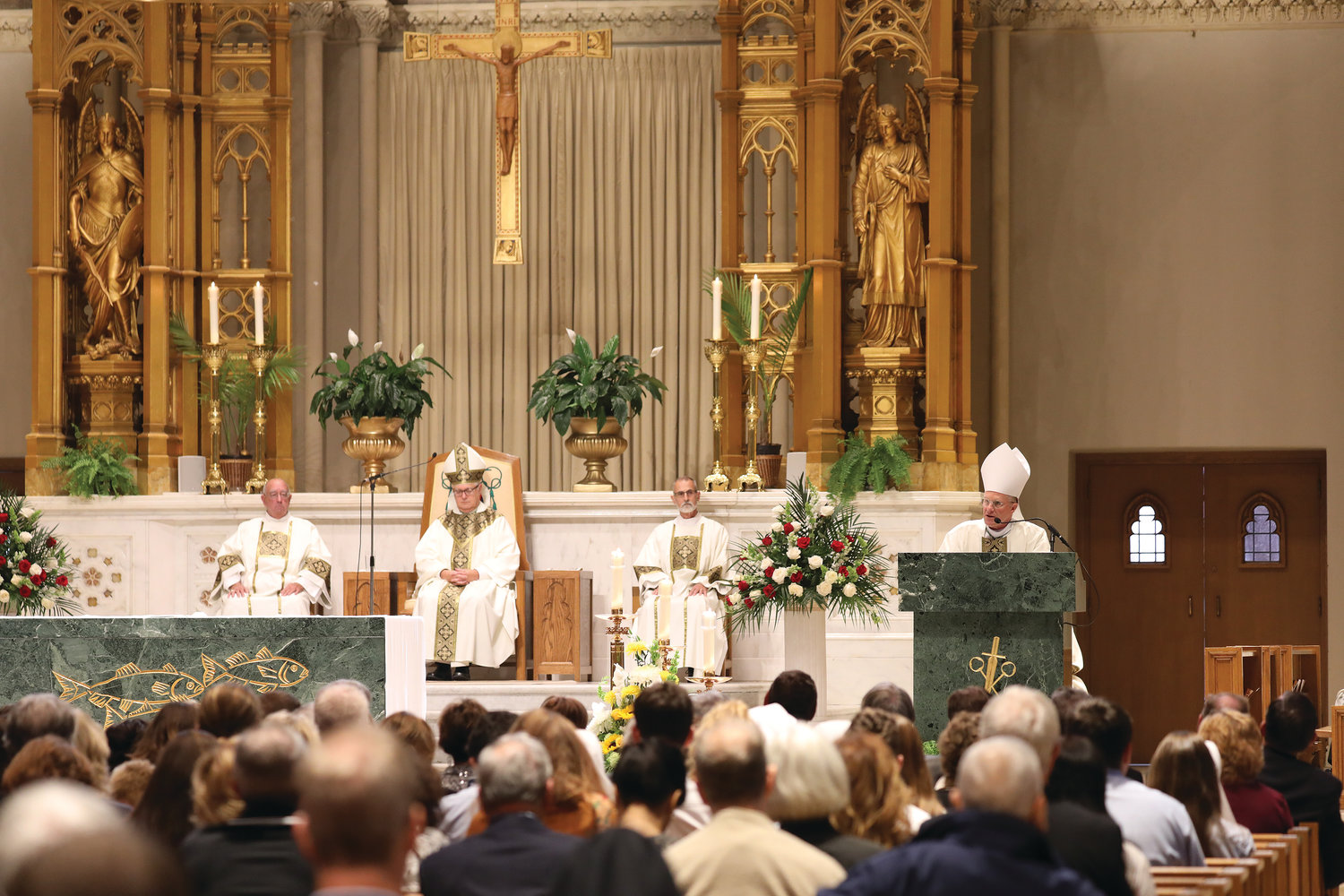 Archbishop Timothy P. Broglio, Archbishop for the Military Services, USA, offers the homily.